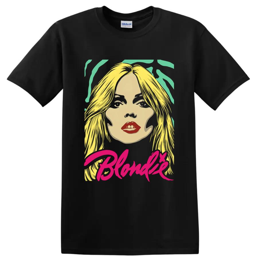 Blondie Punk Rock Band Portrait T Shirt Debbie Harry Retro Music Fan Graphic Tee