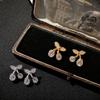 1 Pair Cute Cherry Zirconia Stud Earrings Lovely Personal Fashion Accessories Suitable for Daily Casual