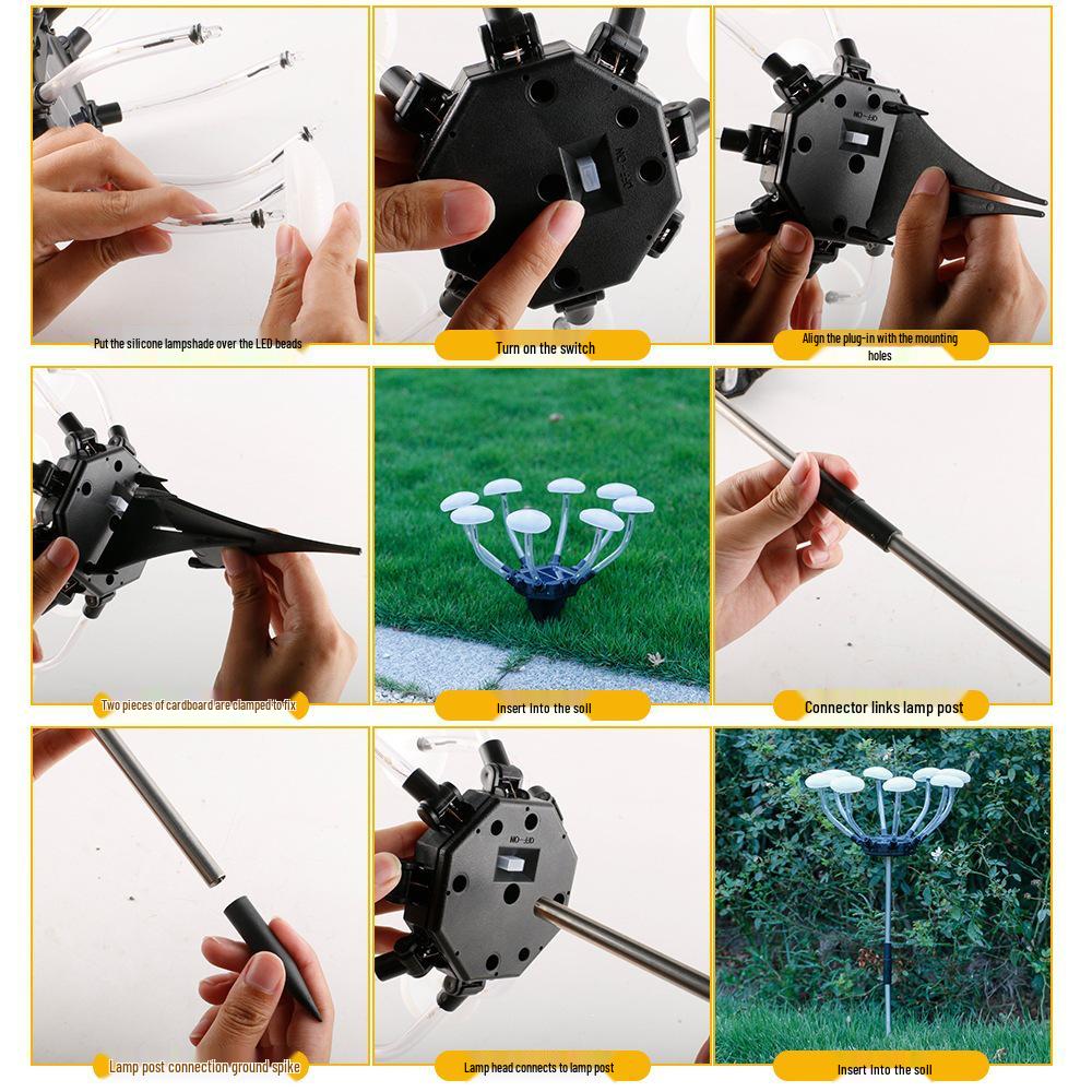 Outdoor Solar Mushroom Lamp for Garden, Balcony, or Lawn Decoration
