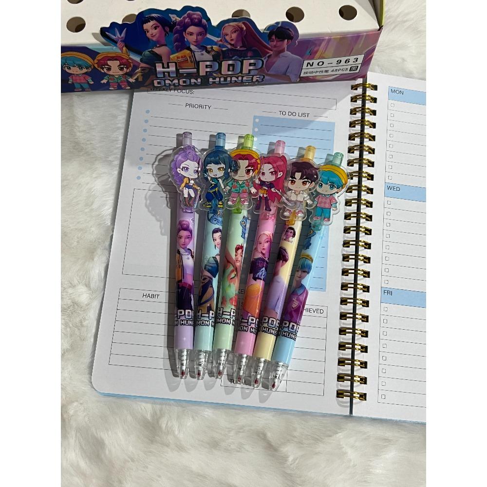New KPOP demon hunting girls group gel pen black 0.5mm acrylic stick pen student stationery Gifts