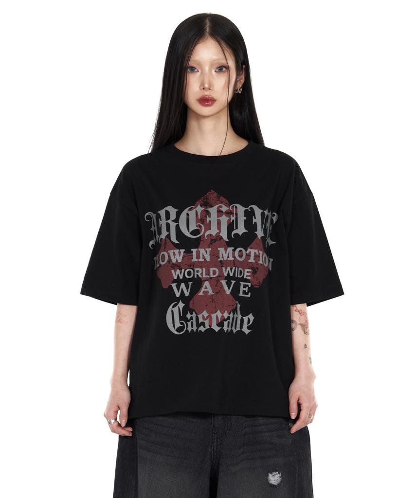IDWS Wave Cross T-Shirt Black