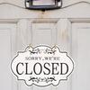 OPEN/CLOSED Sign Wooden Double-sided Shop Window Sign Hanging Open Closed Sign