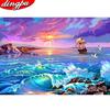 Diy Diamond Embroidery 5D Landscape Arrivals Painting Sailboat Mosaic Home Decoration