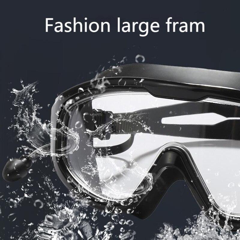 Противотуманные очки для плавания в большой оправе HD для взрослых, мужчин и женщин, водонепроницаемые очки для плавания, очки для дайвинга, серфинга, водного спорта
