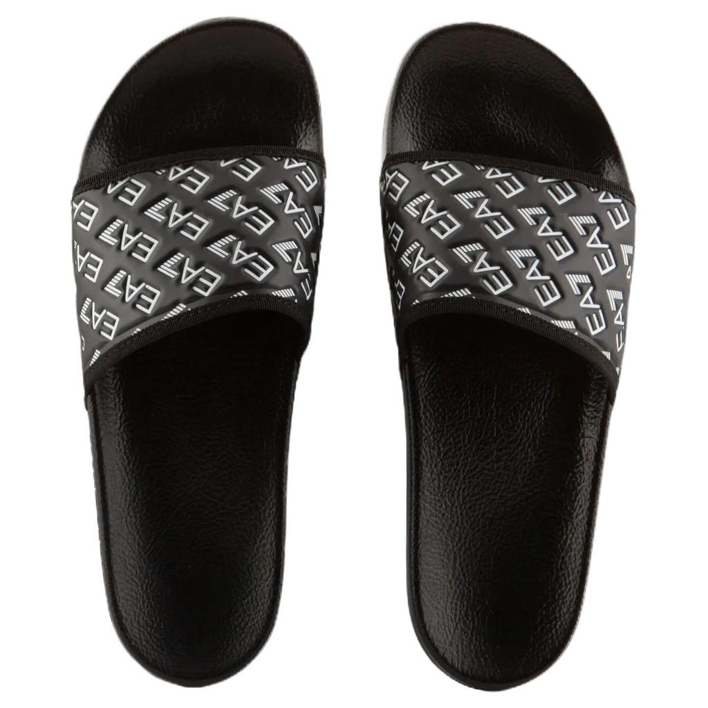 Emporio Armani EA7 Сандалии-слипоны на плоской подошве с логотипом Унисекс Черные 7X000109AF15125MC138