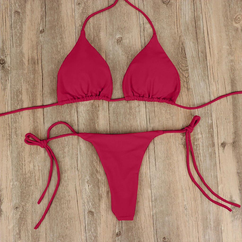 Summer Sexy Women Sports Swimsuit Sexy Bikini Lingerie (No Padding)