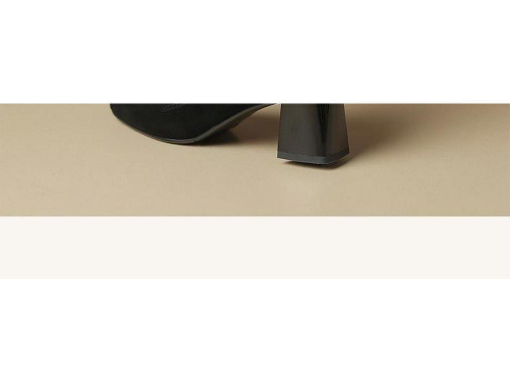 Women's Brown & Black Plush Lined Loafers: Velvet, Square Toe, Chunky Mid-Heel, Deep Mouth Design, Autumn/Winter.