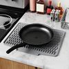 Силиконовый коврик для слива в скандинавском стиле, термостойкий, прямоугольной формы, с наклонной конструкцией, нескользящий коврик для сушки посуды, кухонный аксессуар