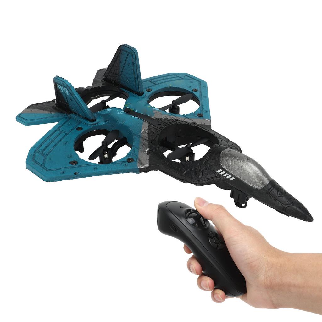 2,4 ГГц Детская радиоуправляемая модель планера Светодиодная подсветка Стабильный полет Самолет на радиоуправлении Игрушка с пропеллером Синий 3 батарейки