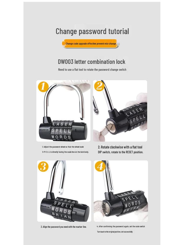 Zinc Alloy 5-Digit Combination Padlock for Doors and Cabinets: Durable and Sturdy