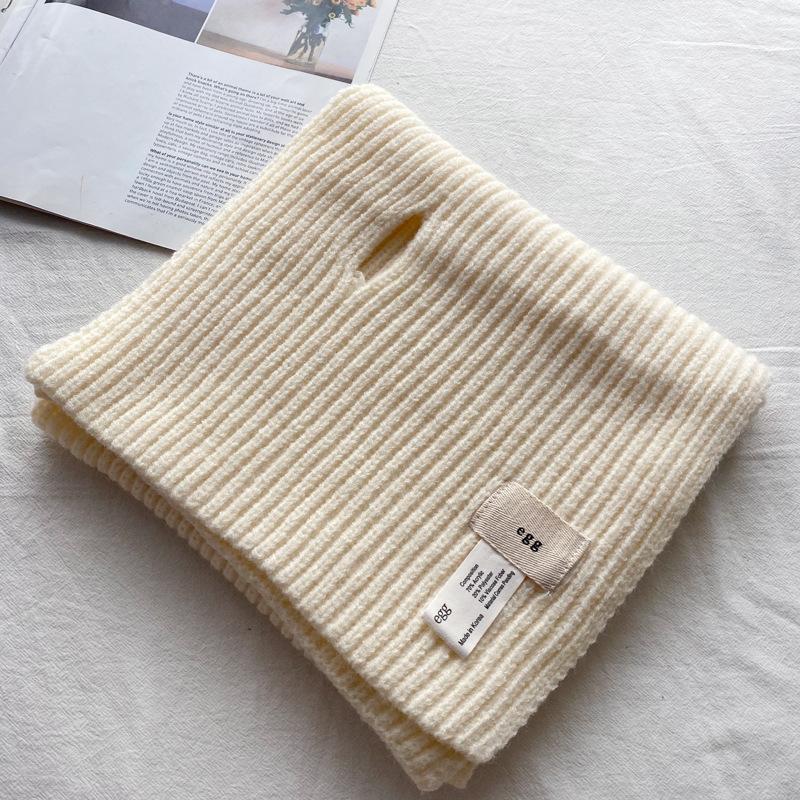 Scarf Designer Niche Macaron Candy Solid Color Cross Wool Fashion Ins Knitted Scarf