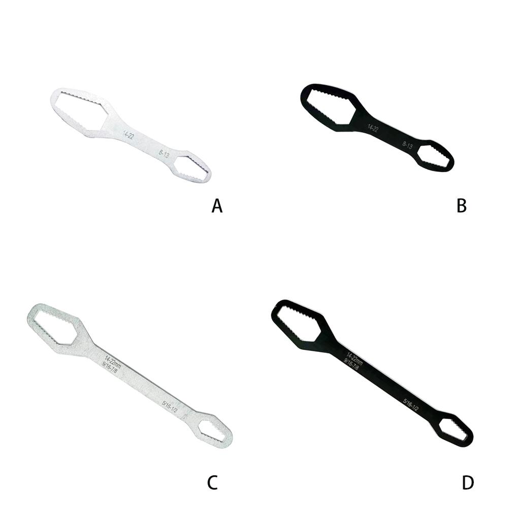 Household Double Head Torx Wrench for 8-22mm Multifunctional Bolts Screws Self-tightening Spanner Car Motorcycle Machine