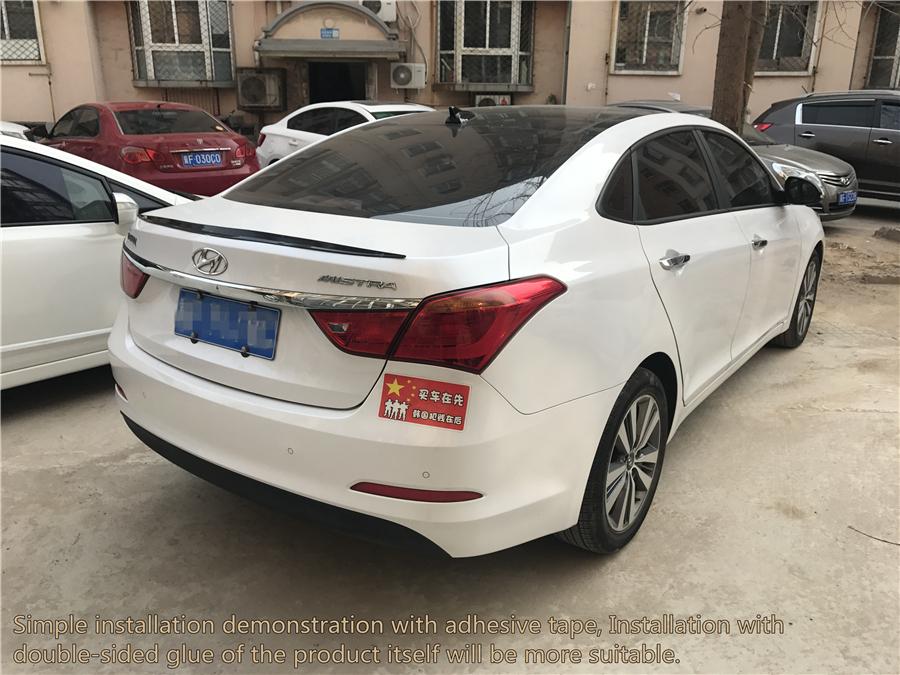 51" Carbon Fiber Look Car Rear Spoiler Tail Trunk Roof Wing Lip Trim Sticker PU