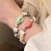 New Cute Geometry Star Conch Ceramic Glass Acrylic Beaded Bracelet Girl Kpop Aesthetic Charm Jewelry Y2K Marine Accessories