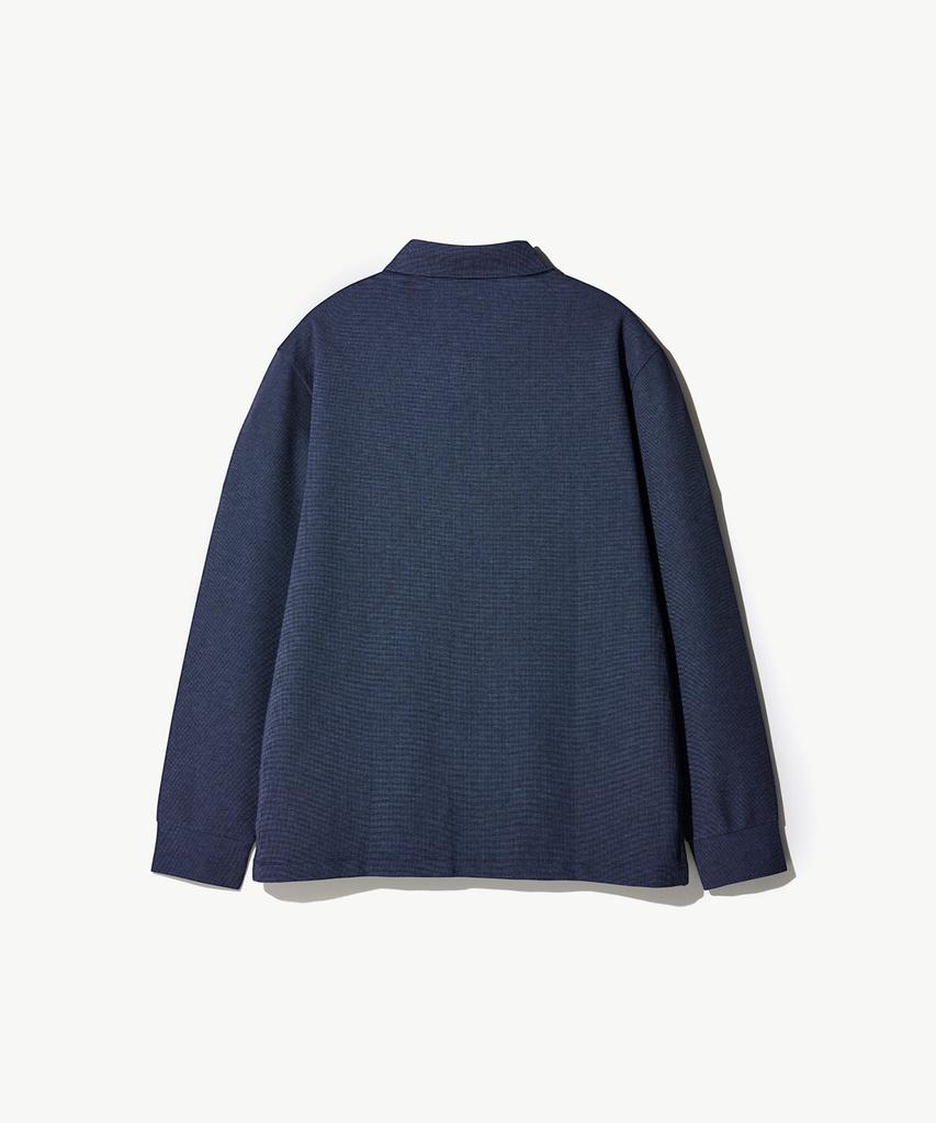 STCO Diems Ripple Knit Collared T-Shirt_Navy (Classic Fit)_Dtsxz05Csn