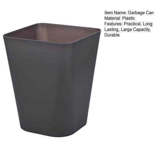 Небольшая мусорная корзина, мусорное ведро большой емкости, однотонное, легко моющееся, для использования в помещении и на улице, пластиковое мусорное ведро