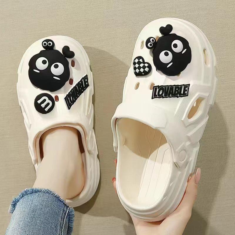 New Hole Shoes Female Couple Non-slip Outer Wear Outdoor Stepping On Shit Bag Head Beach Sandals Slippers Platform Men's Shoes