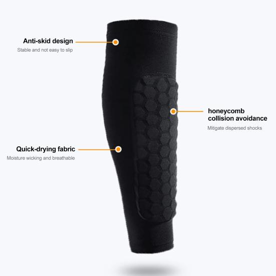 Soccer Shin Guard Sleeves Calf Compression Sleeve with Honeycomb Pads Leg Protection Shin Pad for Kids And Adults Soccer Football Sports