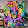 2pcs HD Multicolor Butterfly Decorative Curtain Color System Digital Printed Curtain Home Decoration Style Decoration Living
