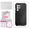apgo Protective Skin Sticker for the Back+sides Compatible with Samsung Galaxy S22 Ultra, Full Wrap Film, Foil, Vinyl - Pattern Black Leather