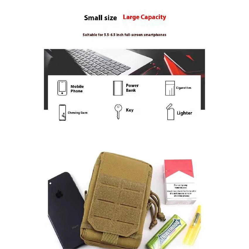 Tool Bag Waist Bag EDC Vest Pouch MobilePhone Bag Waterproof Tactical MilitarySport Hunting Belt Travel Tools