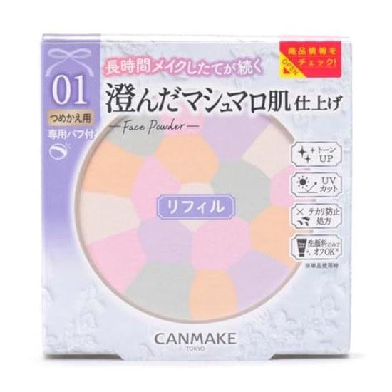 Canmake Пудра-суфле Marshmallow Finish Powder Abloom Сменный блок 01 Dearest Bouquet 4,0 г Прозрачность лица