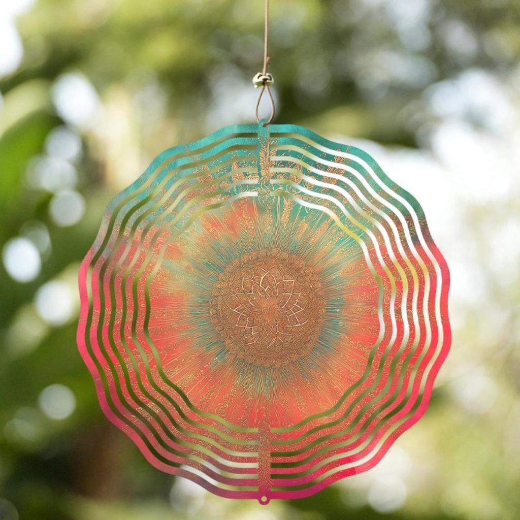 10-дюймовый подвесной ветряной спиннер с крючком, вращающимся на 360 градусов, динамичный художественный дизайн для декора сада, балкона, элегантная идея для подарка