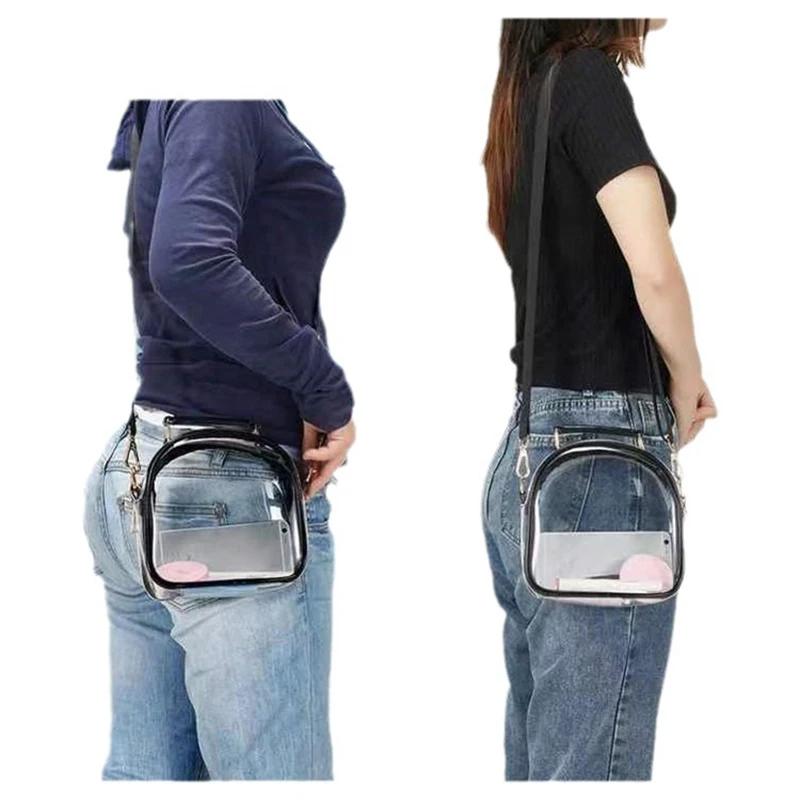 Женская сумка через плечо Super Bowl, прозрачная сумка через плечо, водонепроницаемая сумка из ПВХ с карманами для летних путешествий