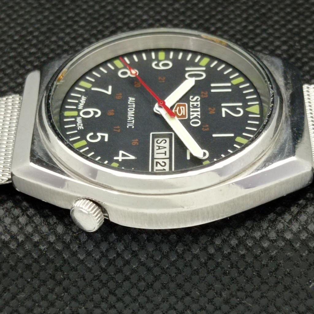 Б/У винтажные часы SEIKO 5 AUTOMATIC 6309A JAPAN MENS D/D BLACK WATCH 596-a312747-2 SKU596-a312747