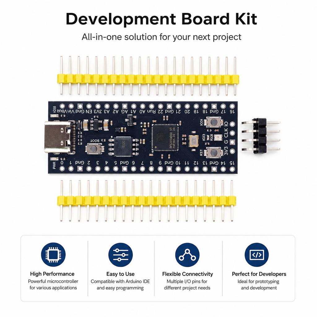 RP2350A Core Development Board 128Mbit 16MB Dual Core Processor with Pin Headers for Raspberry Pi Pico