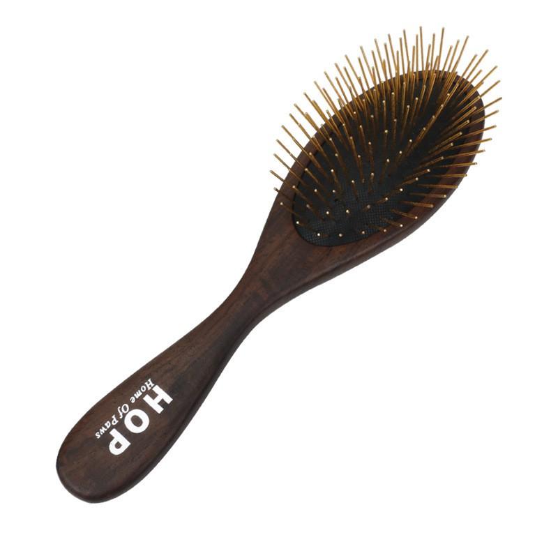 Black Ebony Pin Comb Dog Cat Grooming Deshedding Massage Pet Brush
