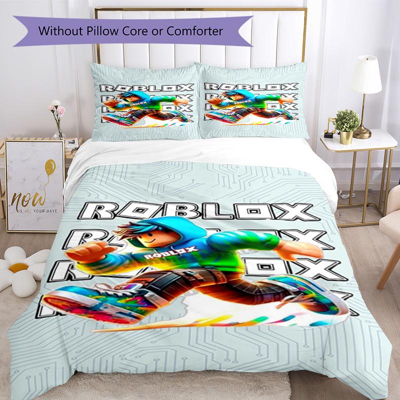 Постельное белье Roblox Дышащий пододеяльник с наволочками Декорационное постельное белье для спальни Украшение для дома Подарок на день рождения