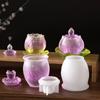 DIY Lotus Lamp Storage Can Silicone Mold Aromatherapy Candle Cup Gypsum Flower Pot Mold For Plaster Gypsum Making