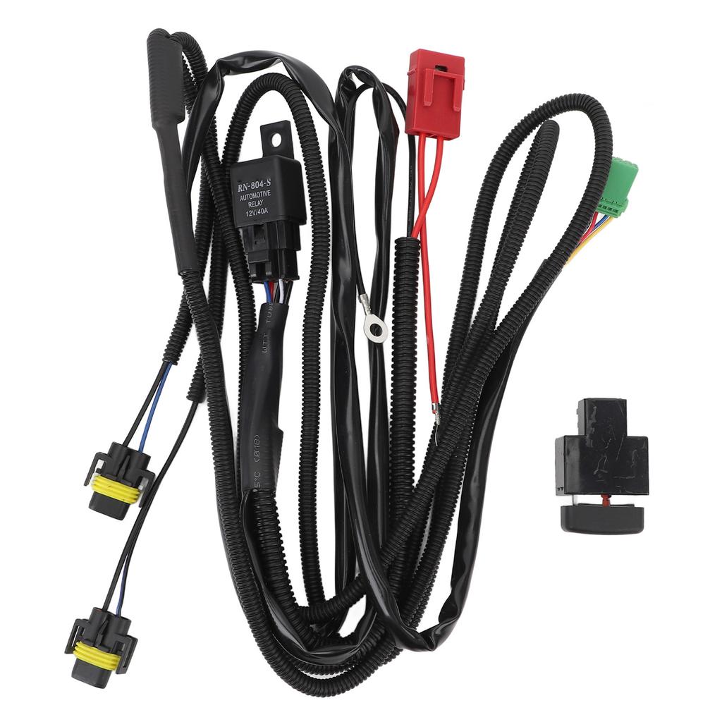 DC12V H11 LED Fog Light Relay Wiring Harness Indicator On Off Switch with 40A Relay for Qashqai J10 X‑Trail T31 Navara