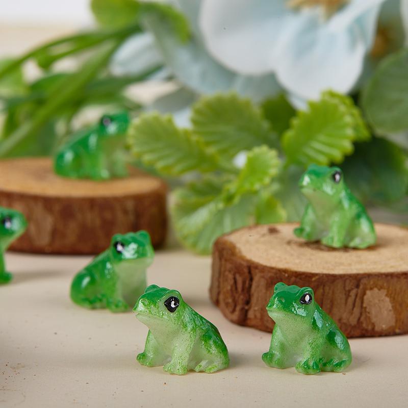 5/10 шт. Мини-статуэтка лягушки, модель животного, сказочный садовый микропейзаж, изделия из смолы, аксессуары для украшения дома, украшение для вечеринки