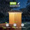 Solar Column Cap Lamp Solar Powered Fence Lights Outdoor IP65 Waterproof Warm Light for 4 Inch Wood Posts Yard Garden Outside
