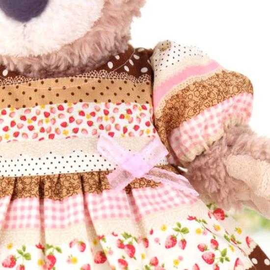 Cushu Cush Duffy and ShellieMay Costume Toy Sold Made In Cute Strawberry Print Pink Head and Shoes Set (Plush Separately) Japan, Dress, Ribbon,