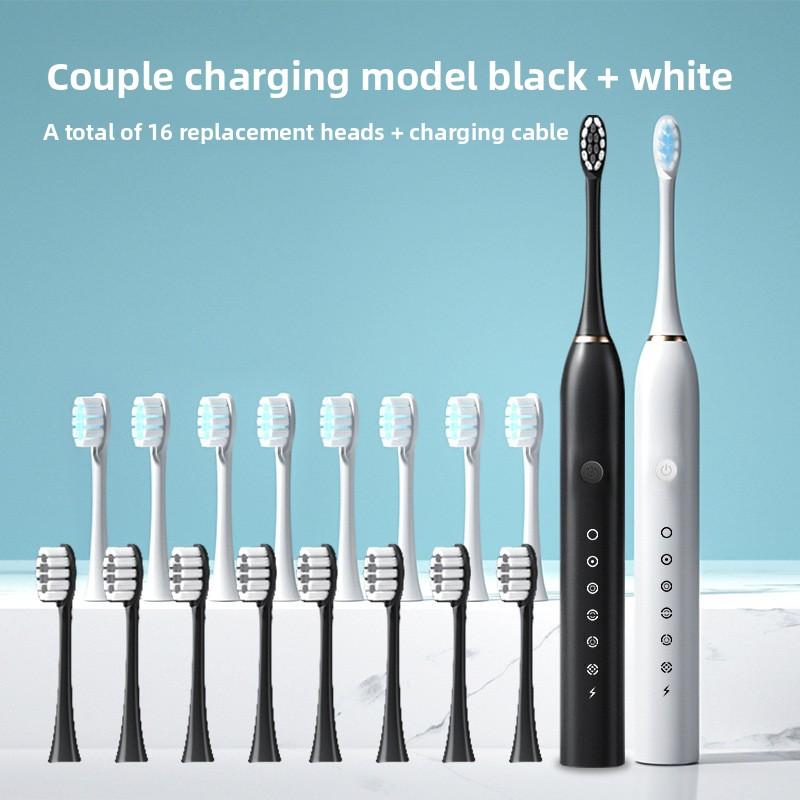 Электрическая зубная щетка, Перезаряжаемая модель, Универсальная щетка с мягкой щетиной для взрослых и детей, Портативный дорожный набор для домашнего использования, Зубная щетка.