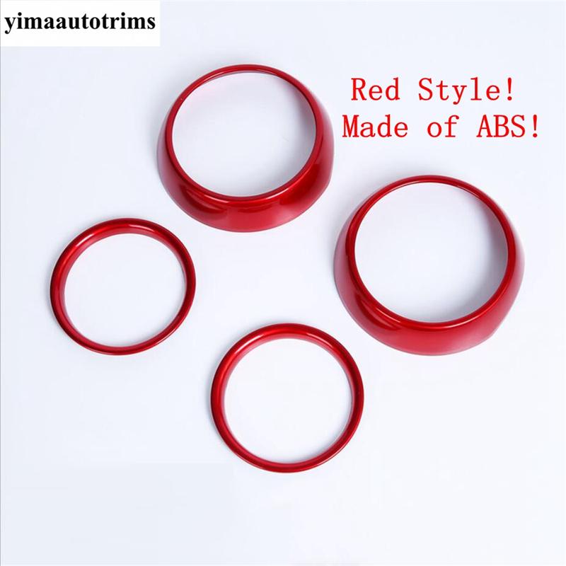 Dashboard Side Air AC Conditioning Outlet Vent Ring Circle Cover Trim For Mini Cooper S F55 F56 F57 2014 - Red Accessories