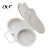 Food Grade PP Egg Poacher Dual Cavity Microwave Cooker, Food-Grade Steamer Mold for Poached Safe Cooking Cup Fried Boiled Eggs, Non-Stick Quick