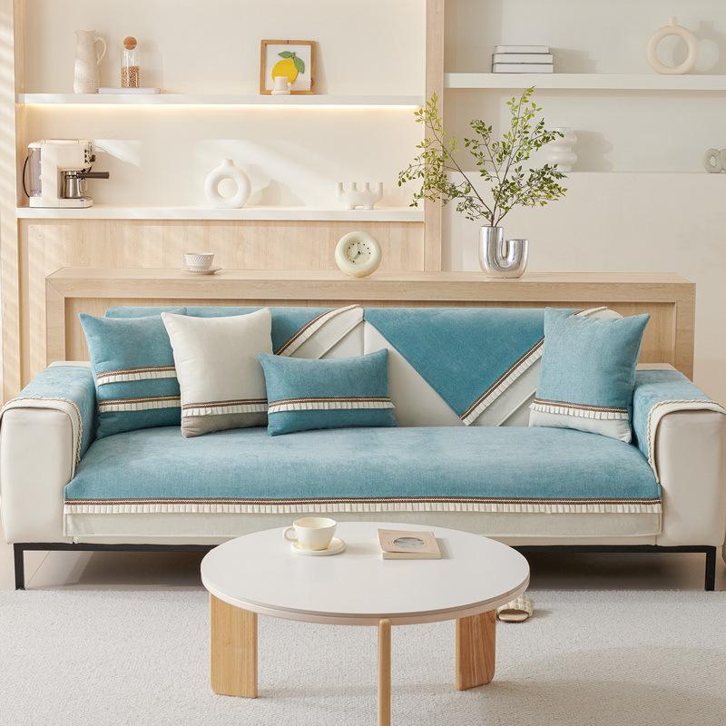 Подушка для дивана из шенилла Four Seasons Universal French Cream Style Чехол для дивана Light Luxury Чехол для спинки Полотенце