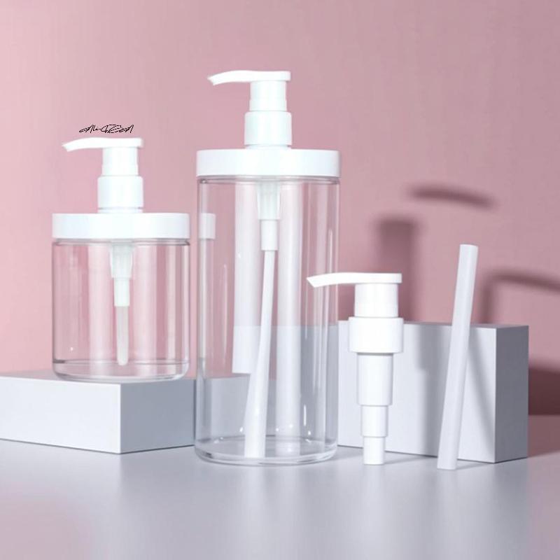 500/1000ML Clear Wide Mouth Liquid Container - Bath Gel Soap Dispenser Shampoo Lotion Bottles for Hand Washing And Sub Bottle