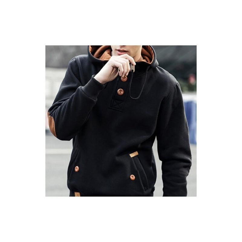 Men's Winter Cowl Neck Hooded Sweatshirt Coat Jacket For Ultimate Comfort And Style