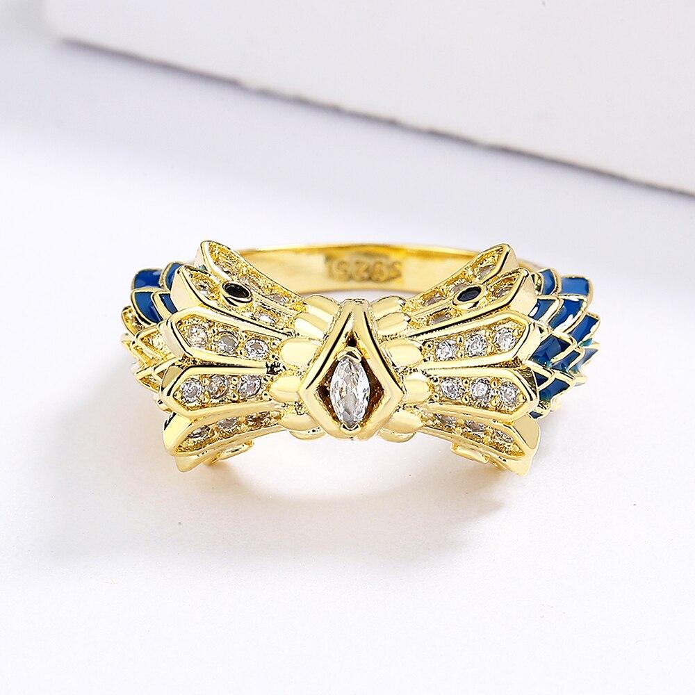 Unique Ring  for Women's Creative Owl Shape Women's Ring Couple Ring Fashion Handmade Enamel Jewelry Party Ring Couple Rings