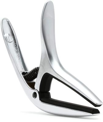Оригинальный каподастр ERNIE BALL 9601 AXIS CAPO SILVER для акустических и электрогитар, 2-сторонний,