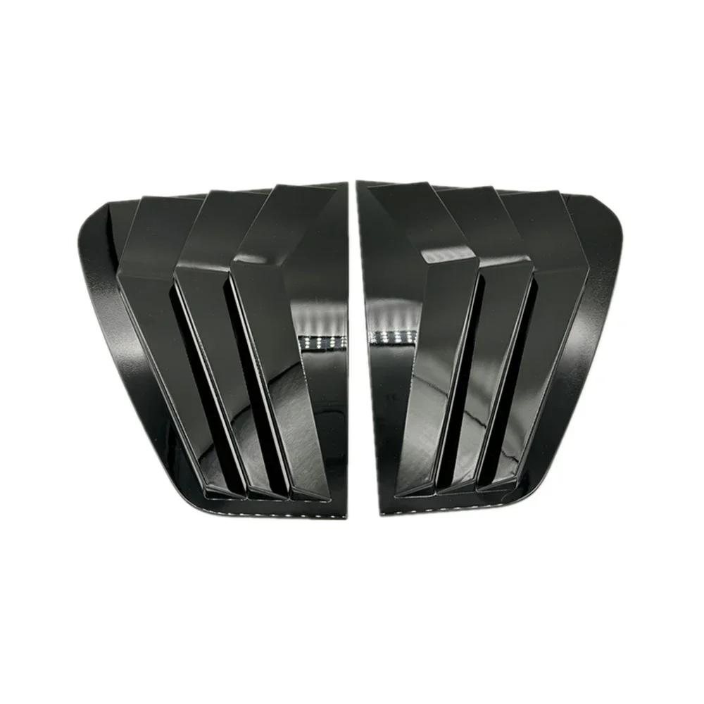 For VW Golf MK7 MK7.5 2013- Car Rear Louver Window Side Shutter Cover Trim Sticker Vent Scoop ABS Carbon Fiber Black Parts