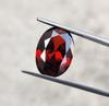 Garnet Shade Red Color Natural Zircon Faceted Stone, Oval Shape Zircon Lot, Healing Zircon Stone.