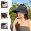 Summer Sky Top Sun Hat Women's Markless Integrated Sun Protection Hat New UV Anti Illuminated Silk Sun Hat
