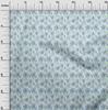 oneOone Cotton Flex Light Blue Fabric Floral Dress Material Fabric Print Fabric By The Yard 40 Inch