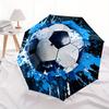 Soccer 3 Automatic Folding Umbrella That Opens And Closes Easily, Suitable for All Seasons, Perfect for Travel And Everyday Us